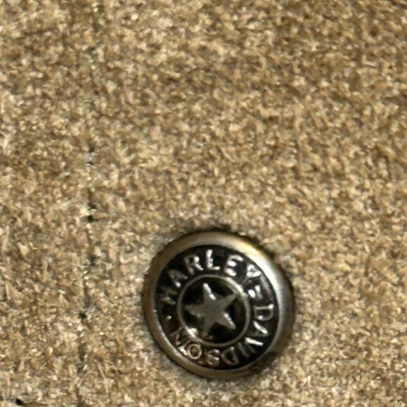 VTG HARLEY DAVIDSON SUEDE LEATHER RIDING CORSET VEST TOP SIZE 42/14 - Picture 6 of 11